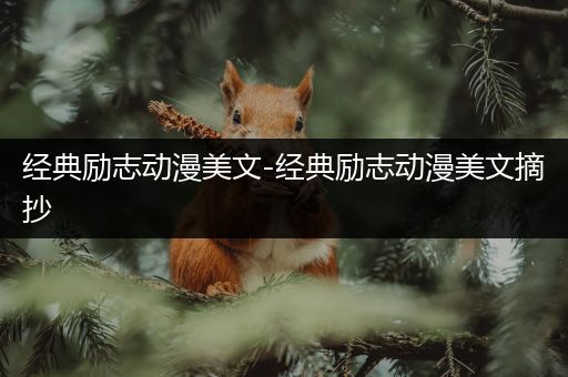 经典励志动漫美文-经典励志动漫美文摘抄